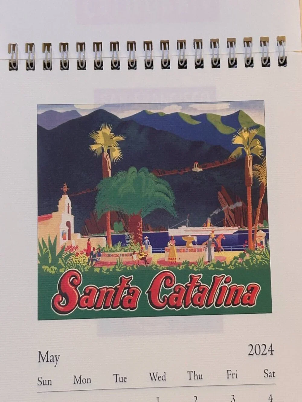 California-Themed Art Desk Calendar 2024